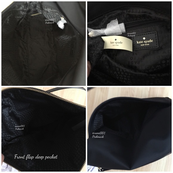 Kate Spade Black Nylon Hobo Bag Crossbody NWT - Picture 4 of 8